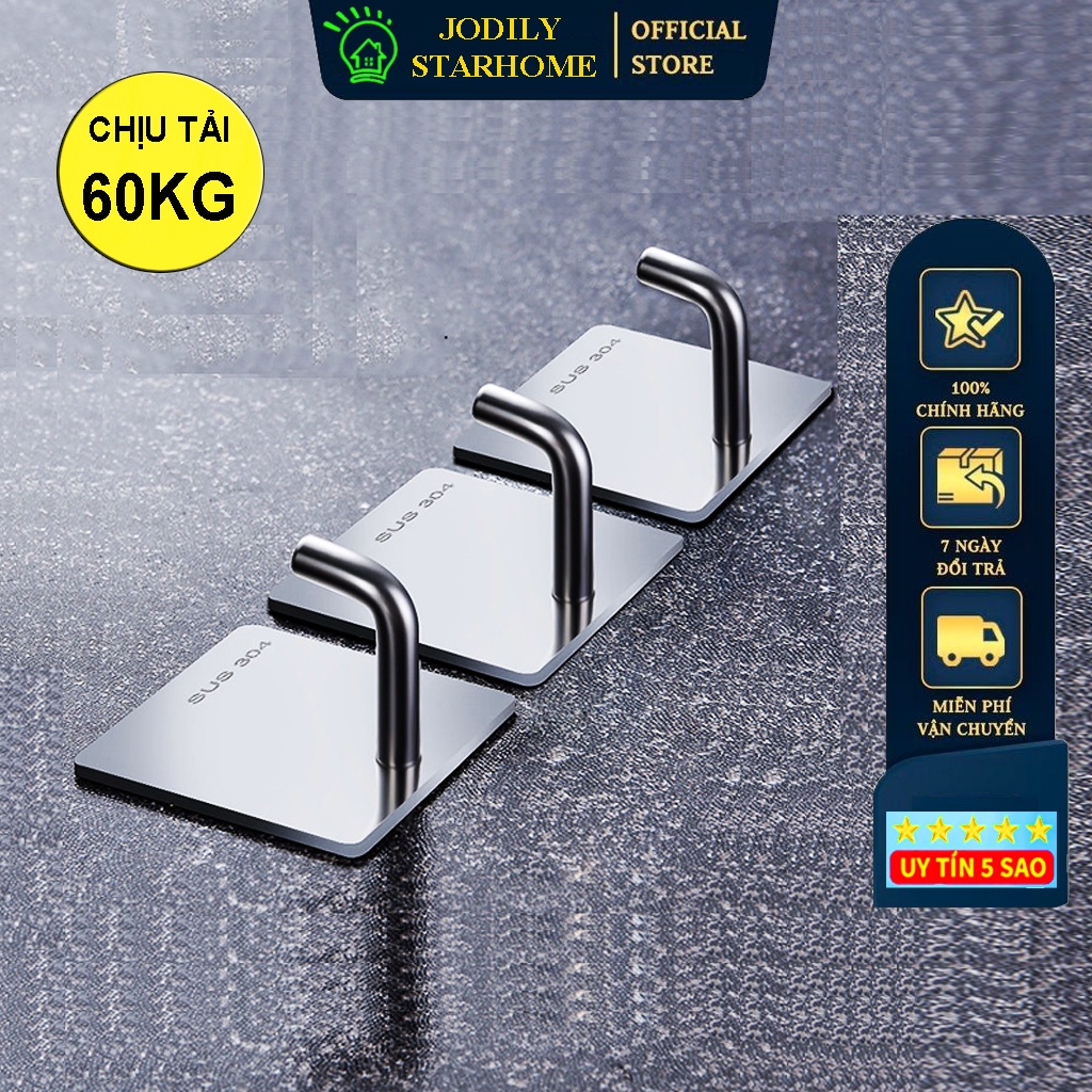 Móc Dán Tường Inox 304 Jodily StarHome Treo Đồ Nặng, Treo Thớt, Nồi Niêu Inox 304 Chống Nước Chống Rỉ Dán Mọi Bề Mặt