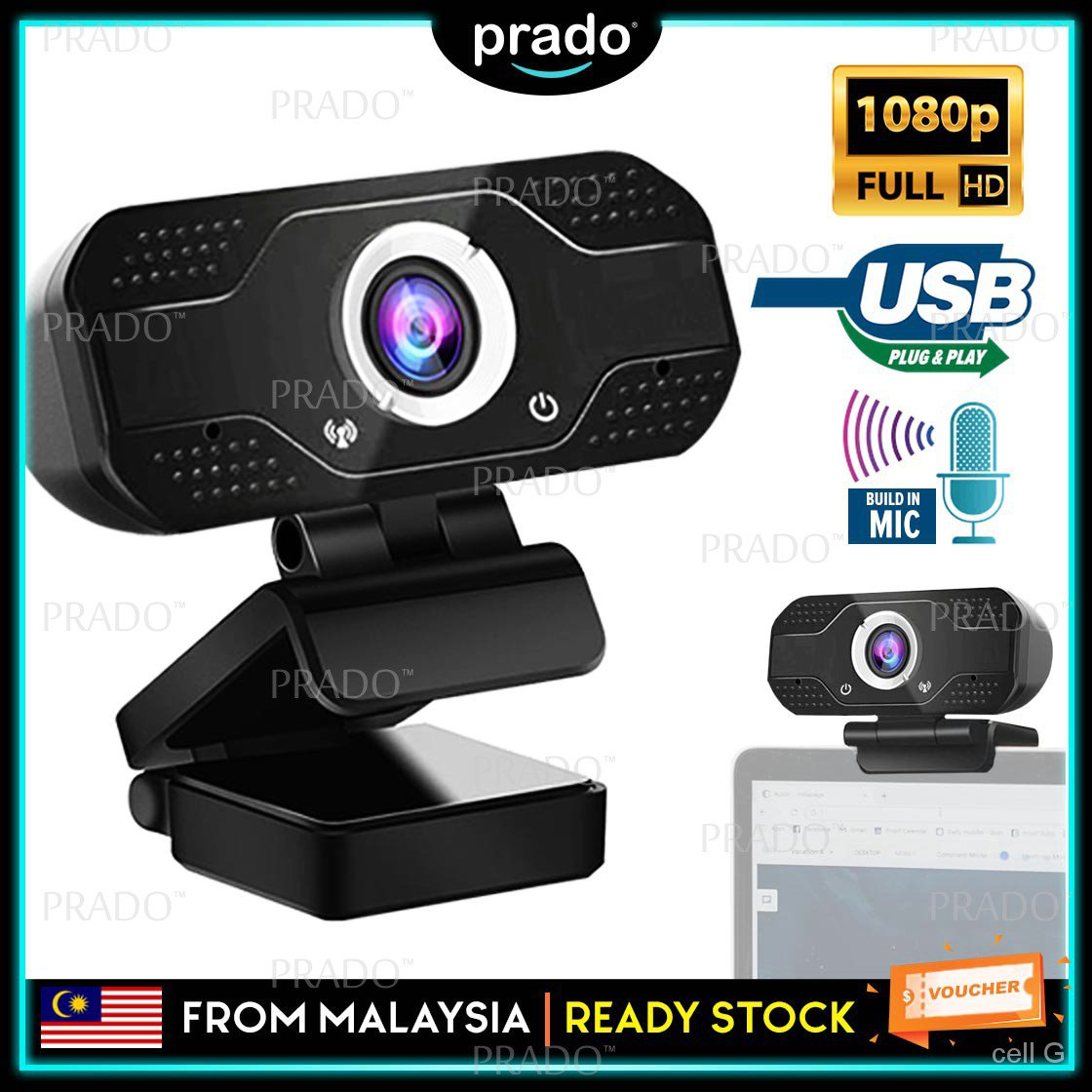 Webcam Hd 1920x1080p 30fps Usb 2.0 Phích Cắm Và Mic Komputer Kamera Cho Máy Tính | BigBuy360 - bigbuy360.vn