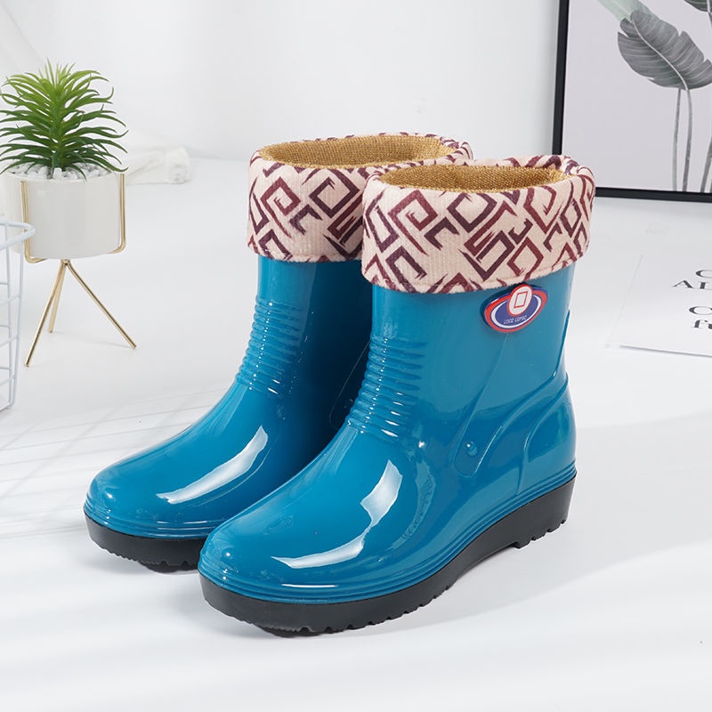 Ủng đi mưa chống trượt chống thấm nước bằng Cotton và lông cừu dành cho nữ | BigBuy360 - bigbuy360.vn