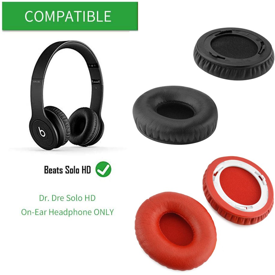 Earpad Replacement for Beats by Dr. Dre Solo HD On-Ear Headphone Replacement Ear Pad / Ear Cushion / Ear Cups / Ear Cover / Earpads Repair Parts