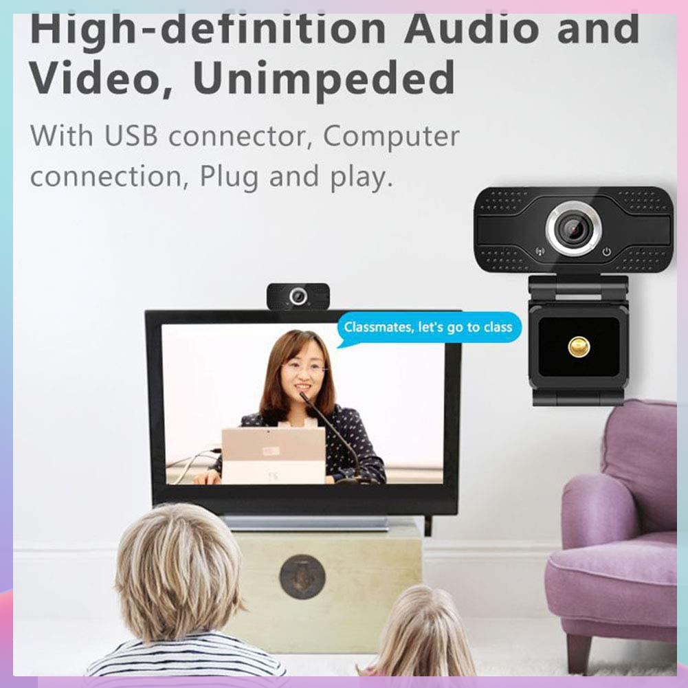 Webcam USB 2MP 1080P HD kèm micro hỗ trợ phát sóng trực tuyến | BigBuy360 - bigbuy360.vn