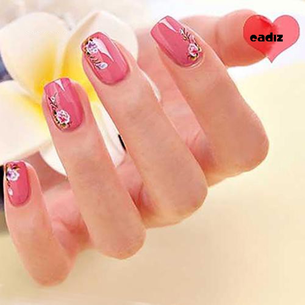 Bộ 30 Miếng Dán Trang Trí Móng Tay Hình Hoa 3D DIY