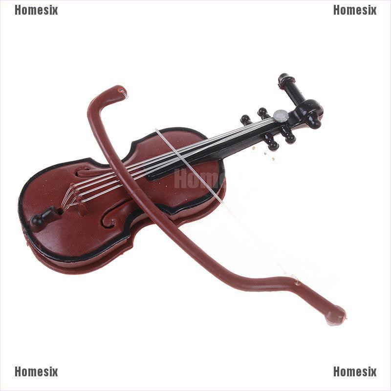 [HoMSI] 2pcs plastic mini violin dollhouse decorative music instrument crafts diy SUU