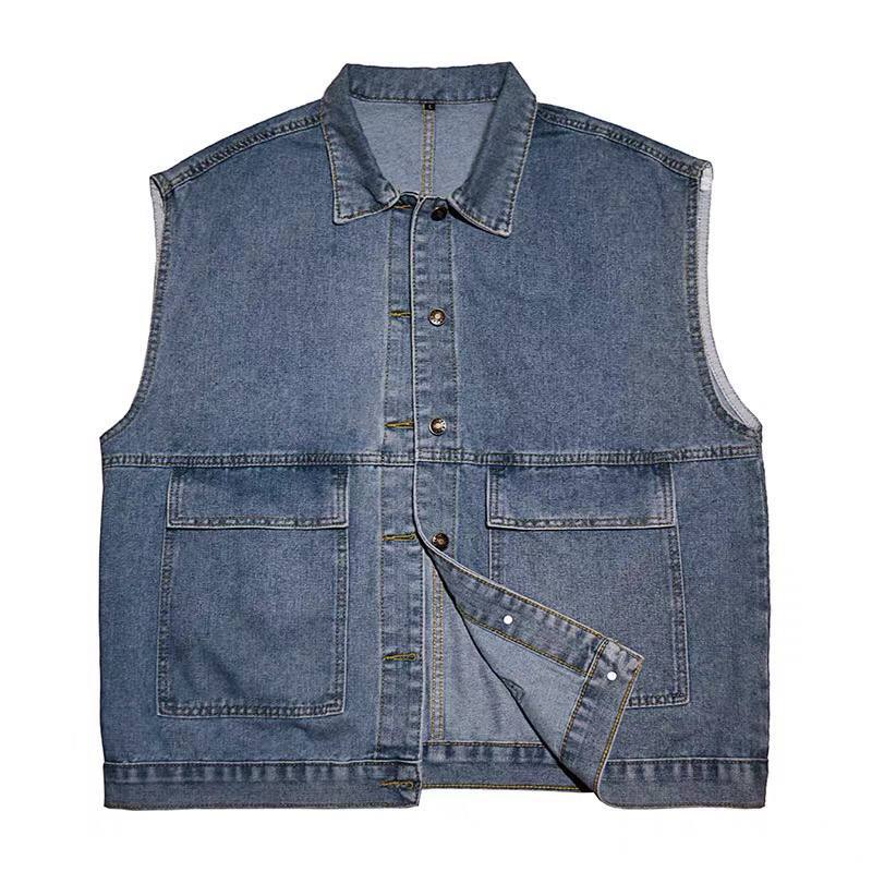 Áo khoác gile bò nam nữ bigsize MALTRIK  phong cách Hàn Quốc chất jean cao cấp có size lớn đến 95kg