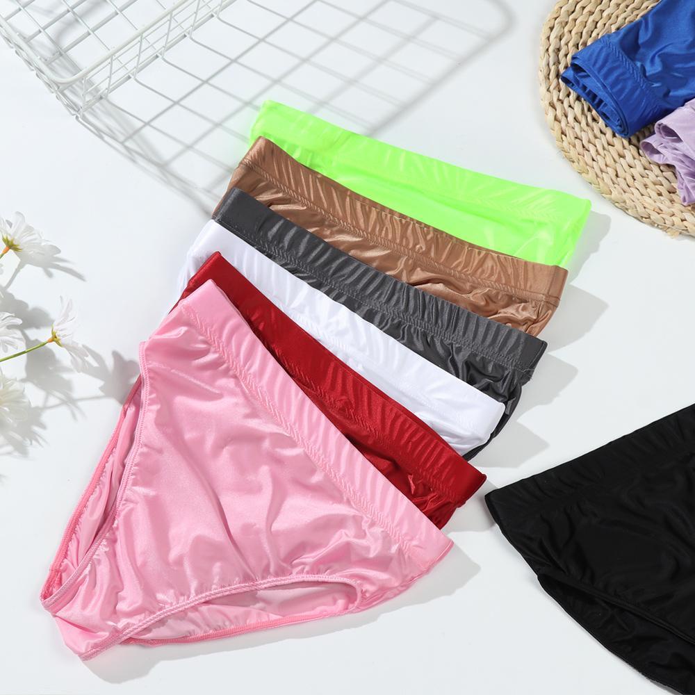 Quần Lót Satin Lưng Cao Gợi Cảm Cho Nữ