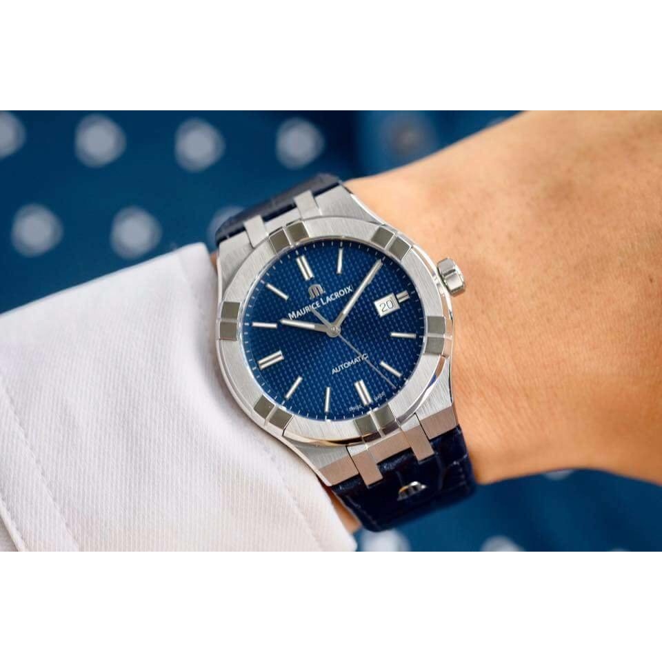 Đồng hồ nam Maurice Lacroix - Máy Automatic - Mặt kính Sapphire - Dây da