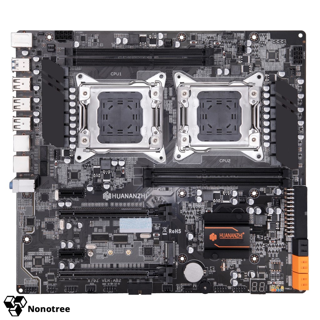Mainboard HUANANZHI X79 4D, dual LGA2011 CPU, hỗ trợ DDR3 ECC ram, M.2, Nonotree, bảo hành 3 năm, Tốt hơn i7, máy chủ | BigBuy360 - bigbuy360.vn