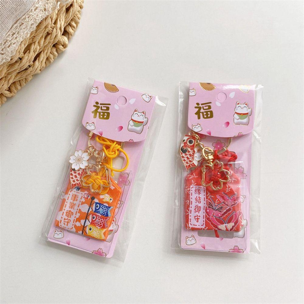 Móc Chìa Khóa Xe Hơi Bằng Hợp Kim Hình Cá Koi Hoa Anh Đào Hoạt Hình Màu Đỏ Cá Koi Sakura Cầu Nguyện