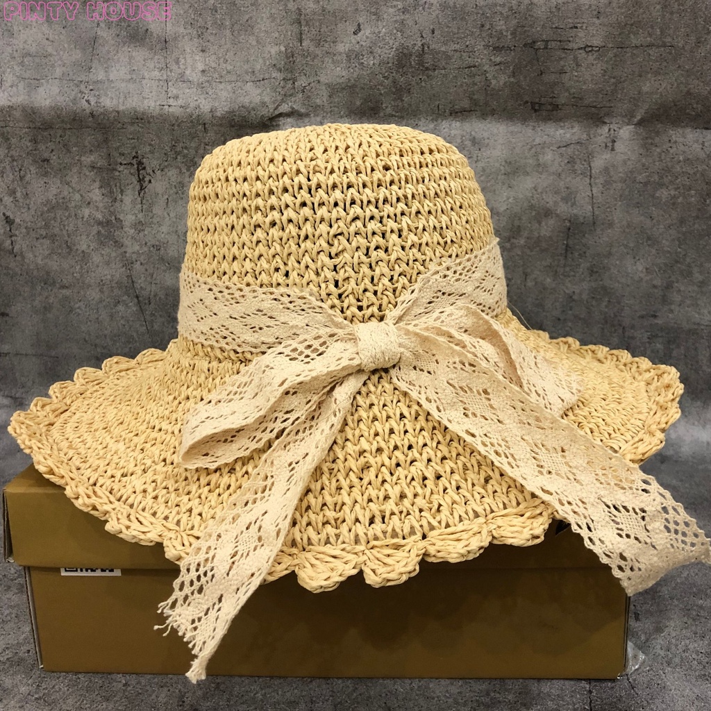 Mũ đi biển ,Nón phớt vành rộng làm cao cấp làm từ cói