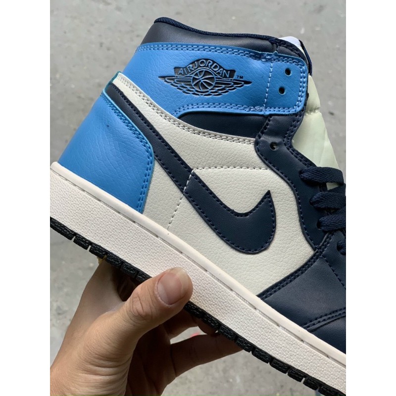 [SneeKeezz] Giày thể thao AIR JORDAN 1 Retro High Obsidian UNC xanh than gót xanh dương | BigBuy360 - bigbuy360.vn