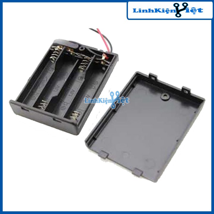 Đế Pin AA Có Nắp, Kèm Công Tắc ( Đấu Nối Tiếp )