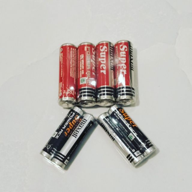 Pin 2A và 3A/1.5V Maxell Super, vỉ 4 viên