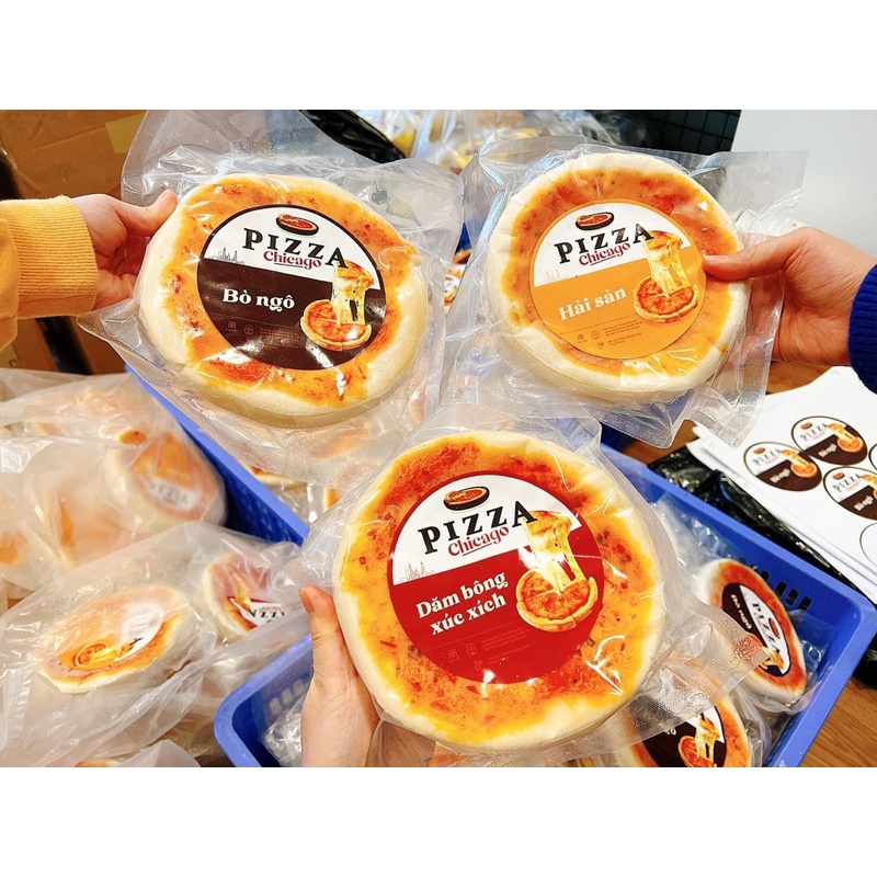 Pizza chicago nhân nhồi siêu phô mai size 16  - giao hoa toc