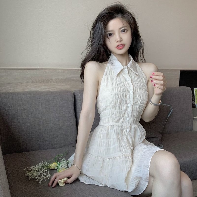 Đầm Hở Lưng Kiểu Hồng Kông Thời Trang Mùa Hè Ngọt Ngào Cho Nữ
