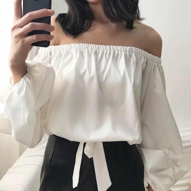Áo trễ vai tay phồng
