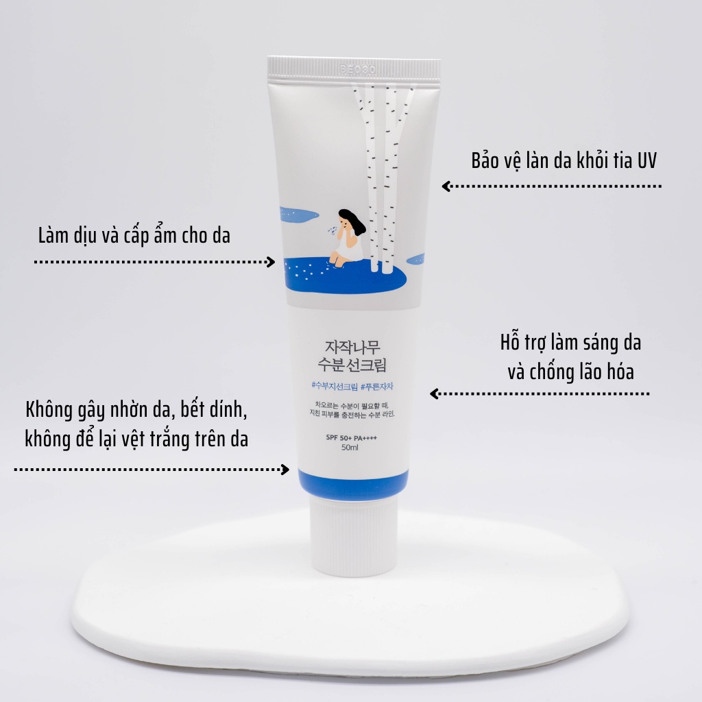 Kem chống nắng hóa học cấp ẩm Round Lab Birch Juice Moisturizing Sunscreen SPF50+ PA++++