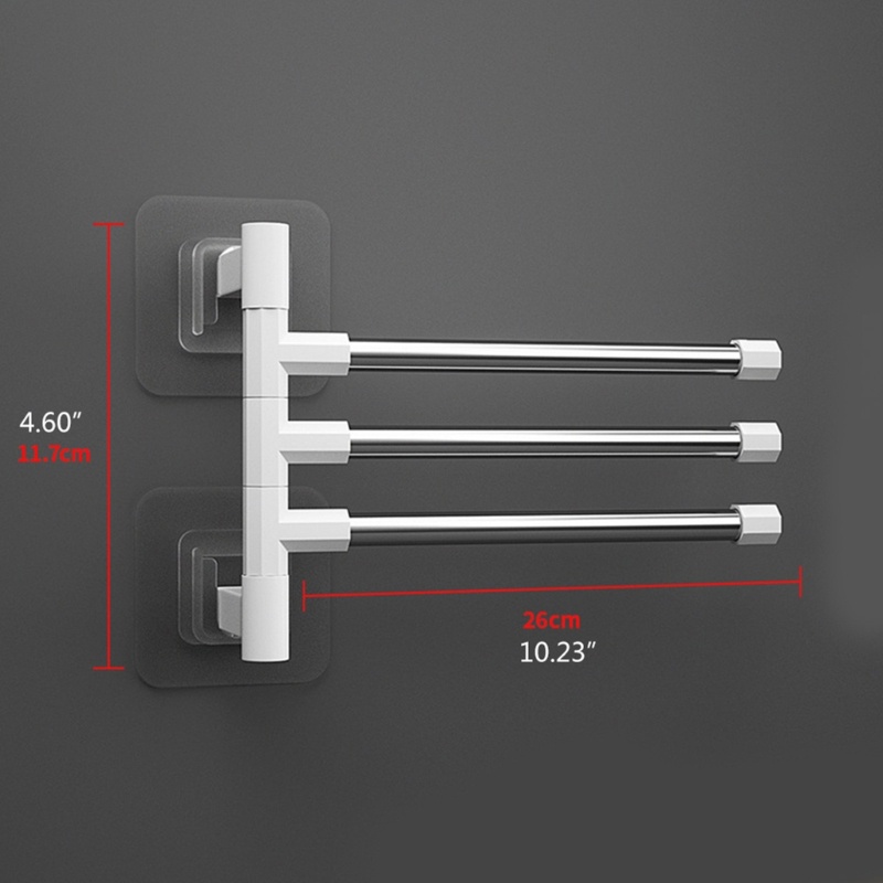 Móc Treo Khăn Bằng Thép Không Gỉ Xoay 180 Độ° Giá Treo Khăn Dạng Xoay Tiết Kiệm Không Gian Cho Người Dơi