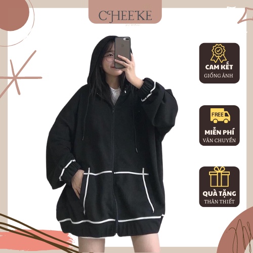 [ Có Video + Ảnh Thật ] Áo Khoát Viền 3 Màu Trắng Cheeke House Mã 462