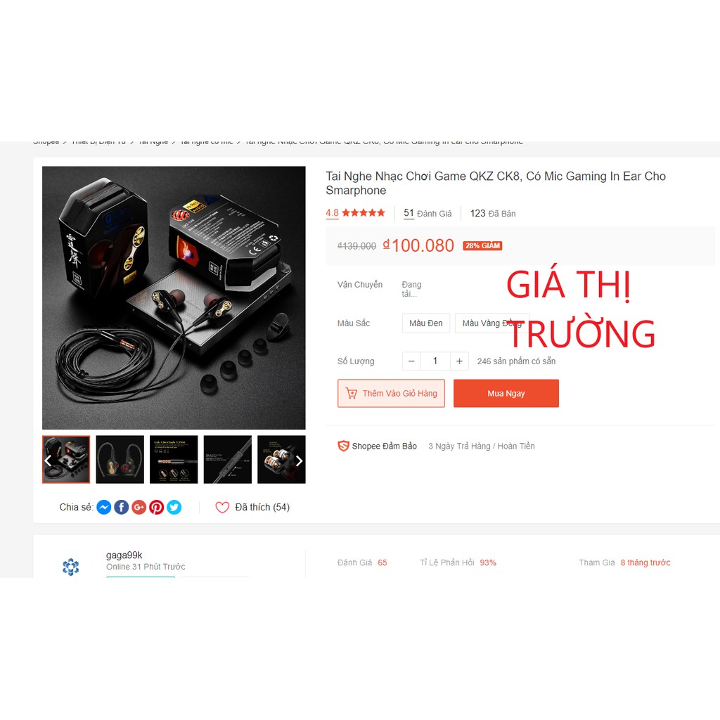 Tai Nghe Chống Ồn QKZ CK8 PRO NEW BASS 2022 Full hộp Nghe Nhạc Chơi Game Cực Đã Có Mic Đàm Thoại, XSmart