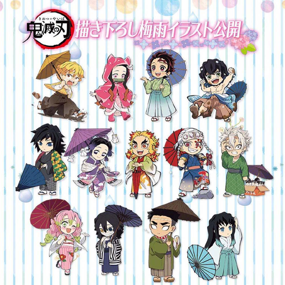 LANFY Móc Khóa Nhựa Acrylic Trong Suốt Hình Hoạt Hình Demon Slayer Tomioka Giyuu Tanjirou Kamado Nezuko