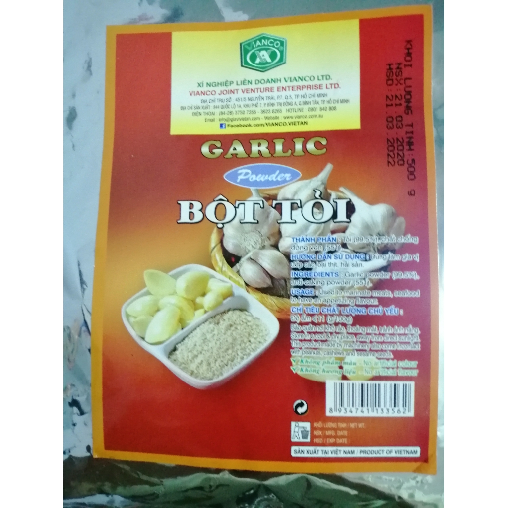 [Mã GROSALEHOT giảm 8% đơn 250K] [GÓI TIẾT KIỆM] Bột Tỏi Khô 500gr hiệu Vianco dành cho Quán Ăn | BigBuy360 - bigbuy360.vn