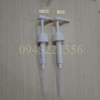 Vòi nhựa bơm sirup, bơm đường, vòi bơm 10cc - 8cc, pumb 8cc – 10cc