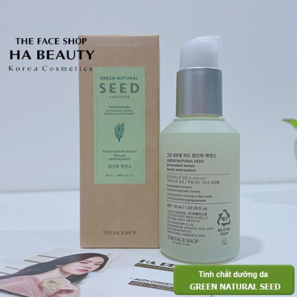 [AUTH] Tinh Chất Dưỡng Da GREEN NATURAL SEED Anti Oxid Essence 50ml THE FACE SHOP TFSN20