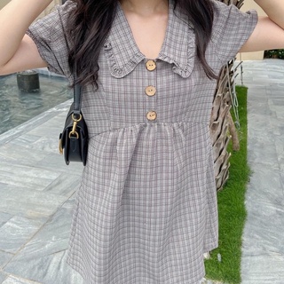 Đầm RINNA - Đầm babydoll cổ phối bèo