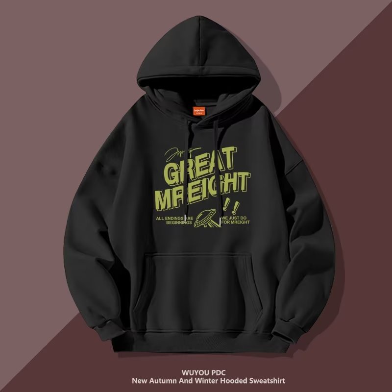 Kích Thước M-8XL. Áo hoodie Tay Dài Dáng Rộng In Chữ Tiếng Anh Đơn Giản Thời Trang Thu Đông 2022