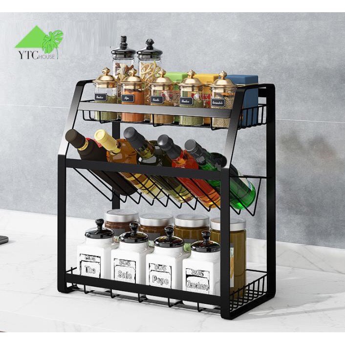 Kệ gia vị nghiêng 3 tầng mẫu mới nhất 2021