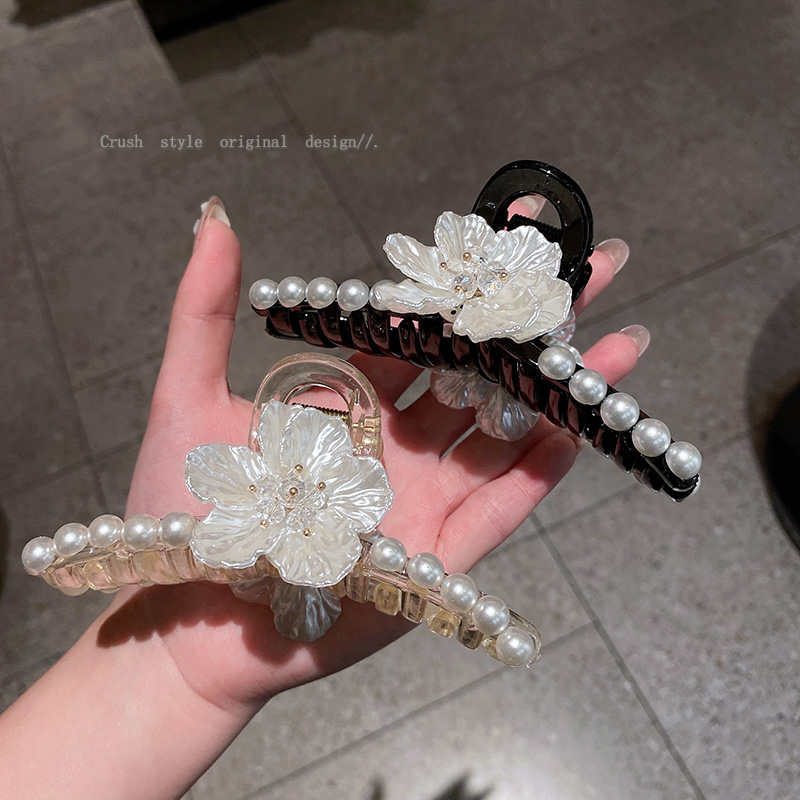 Kẹp Tóc Đính Hoa Ngọc Trai Duyên Dáng Thanh Lịch