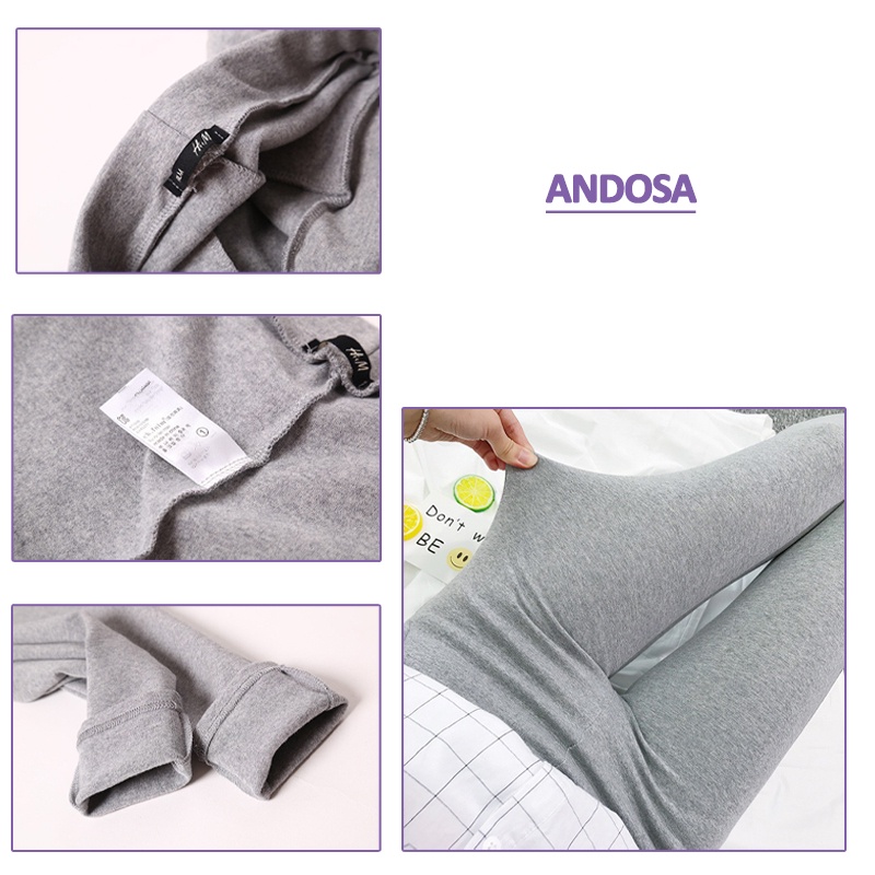 Quần legging nữ HffM cao cấp hàng chuẩn xuất khẩu thun cotton dày dặn cạp cao nâng mông ANDOSA HM01