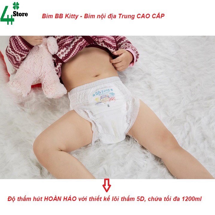 ⚡COMBO 6 BỊCH⚡ Bỉm/Tã BB Kitty Dán/Quần Nội Địa Trung CAO CẤP SIÊU THẤM HÚT đủ size S56/M48/L42/XL40/XXL36