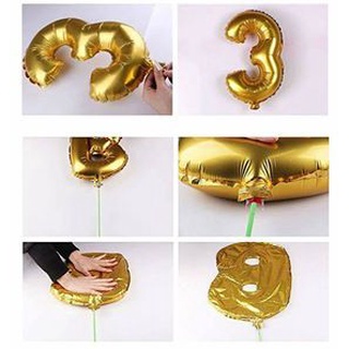 Bóng số 40cm mừng sinh nhật hpbd