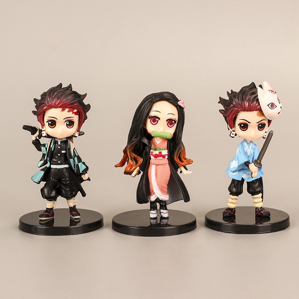 Set 6 mô hình nhân vật phim Demon Slayer
