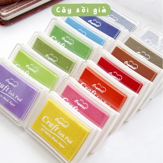 S12 - Hộp mực đóng dấu Craft Ink Pad in con dấu gỗ trang trí sổ bullet journal, junk journal - Cây Sồi Già