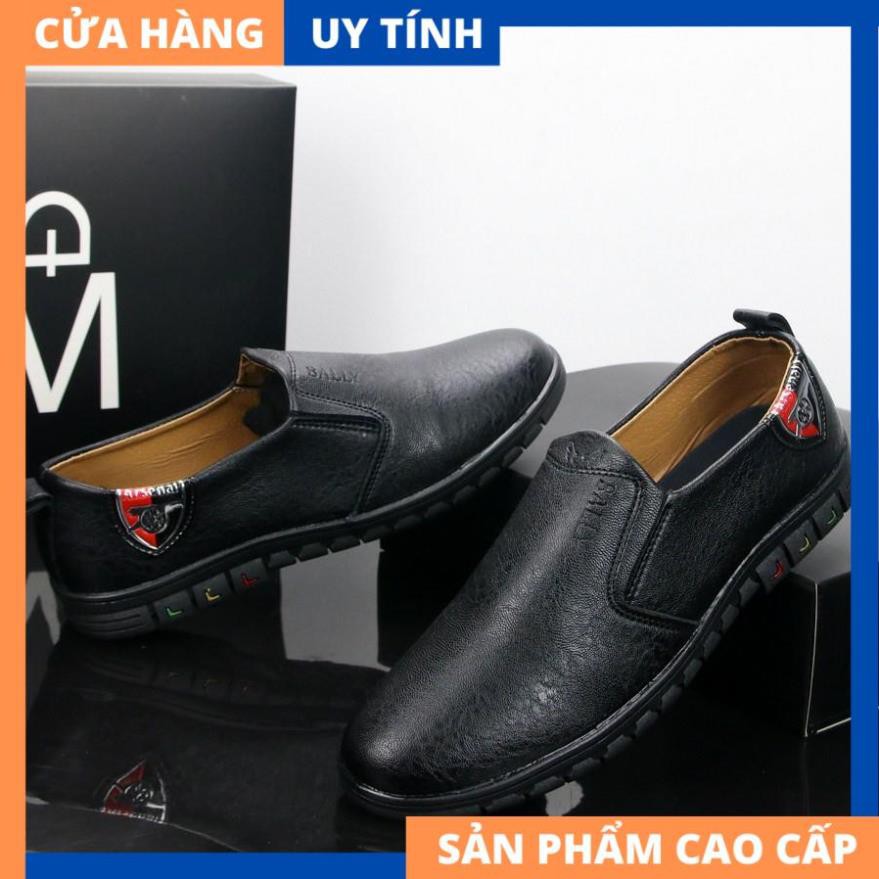 Giày lười nam đen đế đen đẹp VP456 Gấu Nâu [HÀNG CAO CẤP] | BigBuy360 - bigbuy360.vn