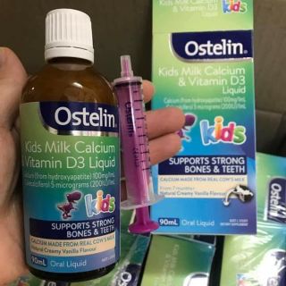 Canxi và Vitamin D3 dạng nước của Ostelin cho bé từ 7 tháng đến 13 tuổi - 90ml