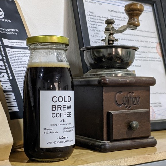 COLD BREW COFFEE - ORGANIC COFFEE - GLASS BOTTLE 230ML