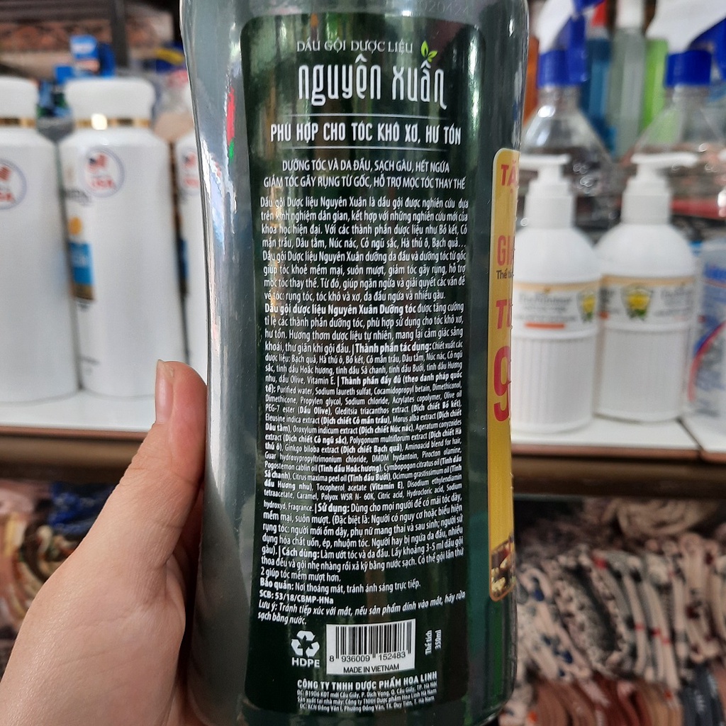 Dầu Gội Dược Liệu Nguyên Xuân Xanh 350ml - Dưỡng Tóc