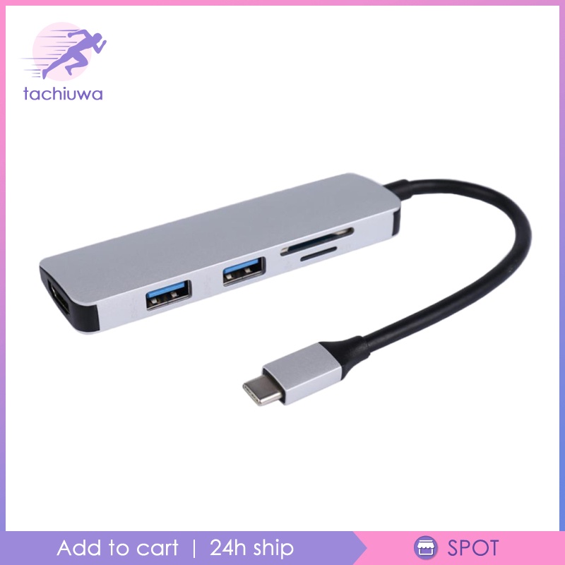 Bộ Chuyển Đổi Type-C Sang 4k Hd Dual Usb 3.0 Kèm Đầu Đọc Thẻ Nhớ Usb C