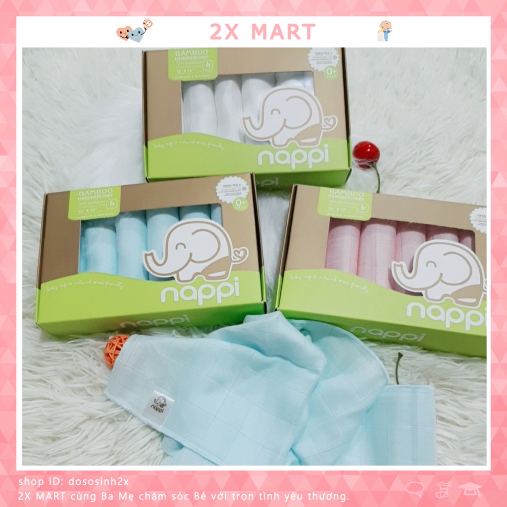 Khăn sữa sợi tre cao cấp cho bé (6chiếc 1 hộp)