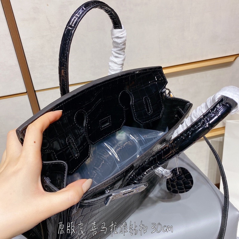 Túi xách nữ  HM Birkin size 30 da thật vân sấu cao cấp