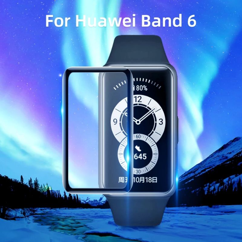 Cường lực màn hình 3D Cạnh Cong Full mặt kính cho Huawei Band 6 / Honor Band 6