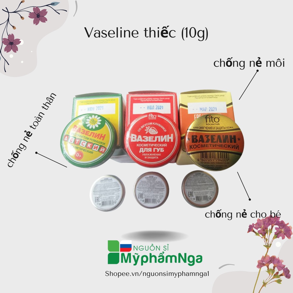 Sáp nẻ Vaseline Nga date mới