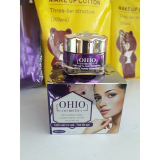 KEM DƯỠNG TRẮNG - CHỐNG NẮNG - GIỮ ẨM - NGỪA ĐỎ DA CHIẾT XUẤT TRÀ XANH - TINH DẦU GẠO OHIO COSMETICS (22G)