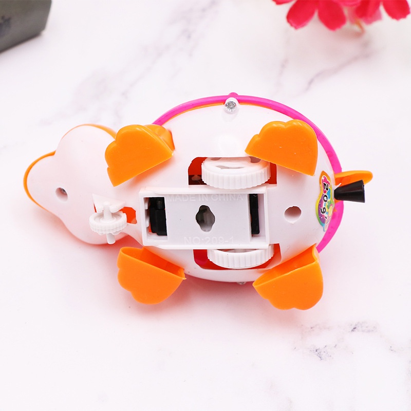 Rùa con đáng yêu chạy cót có đèn sáng trên lưng, kiểu dáng cute màu sắc bắt mắt dành cho bé - Đồ chơi MiniKids