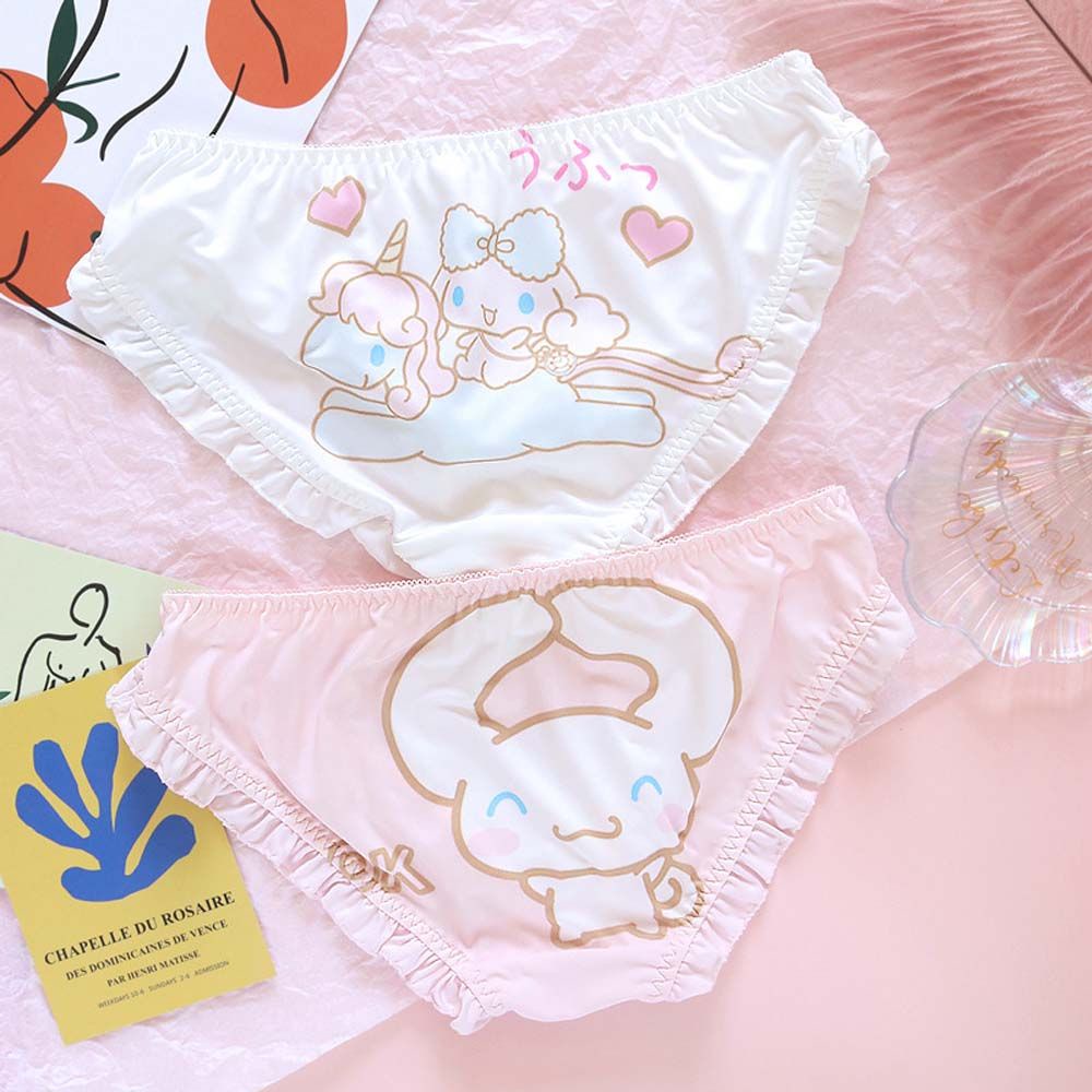 Quần lót tam giác họa tiết hoạt hình dễ thương phong cách lolita dành cho nữ