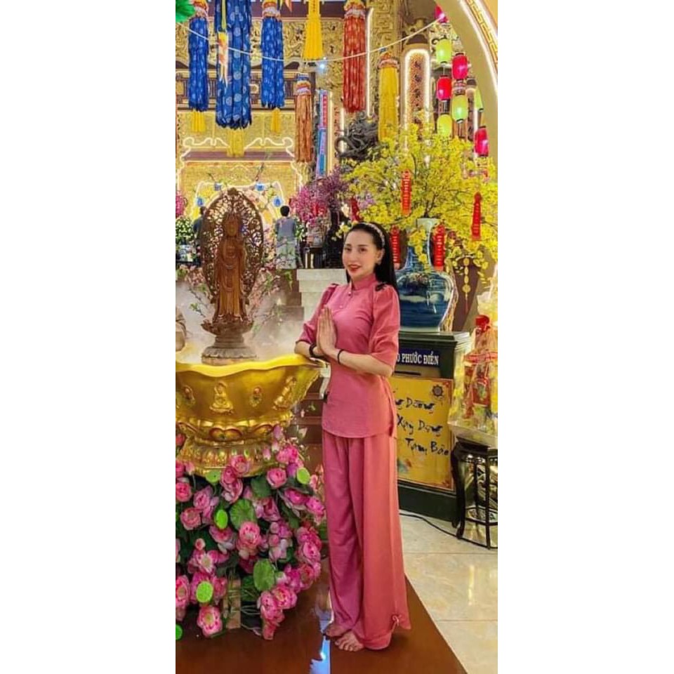 Set Bướm xinh - Đồ lam đi chùa - Set lam Phật tử