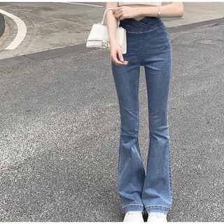 QUẦN JEANS ỐNG LOE CẠP CAO EO ĐÀN HỒI NỮ